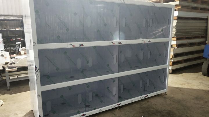 華創工業 PP 化學設備：大型 PP 排煙櫃